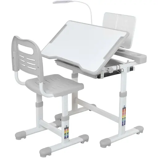 Парта M 5068-11 підставка для книги, лампа, сірий