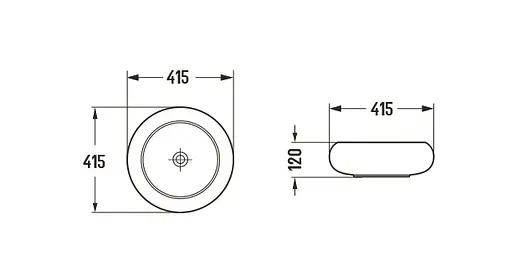 Умивальник Mexen Lola 41 Black Matt MEX-22214185, Чорний матовий - фото 2