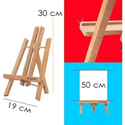 Мольберт настільний MEEDEN 6029 типу А бук 30×19см висота полотна 50 см  - фото 4