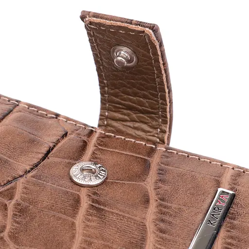 Місткий чоловічий гаманець із натуральної шкіри KARYA 12.7х9х2 см acs0029591 - фото 5