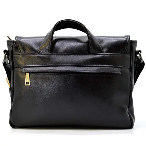 Чоловіча шкіряна сумка через плече з ручкою TARWA 30.5х10х24 см sum0028307 - фото 7