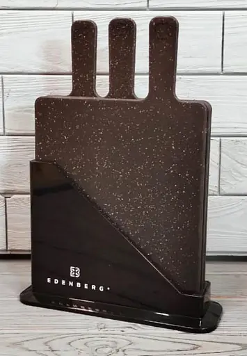 Набір обробних дощок Edenberg EB-11981 на підставці 3 шт. Чорні - фото 3