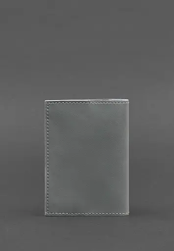 Кожаная обложка для паспорта и военного билета 1.2 серая - фото 5