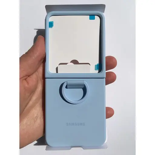 Оригінальний протиударний силіконовий чохол Samsung Silicone Case для Galaxy Z Flip6 Blue EF-PF741TLEGUA - фото 4