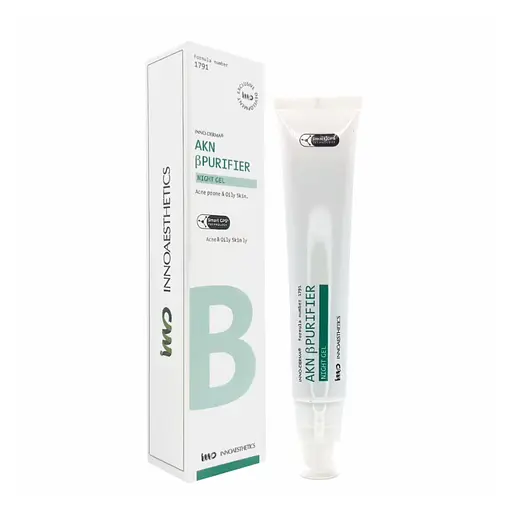 Ночной гель для терапии акне Akn Βpurifier Night Gel Innoaesthetics 50 г - фото 1