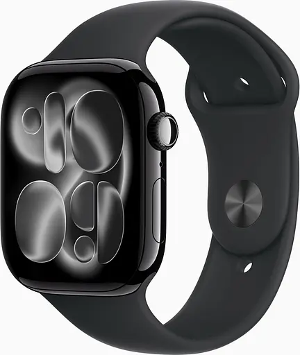 Смарт-годинник Apple Watch Series 11 GPS 46mm Jet Black Alu. Case w. Black S. Band - M/L (MEUX4) - фото 2