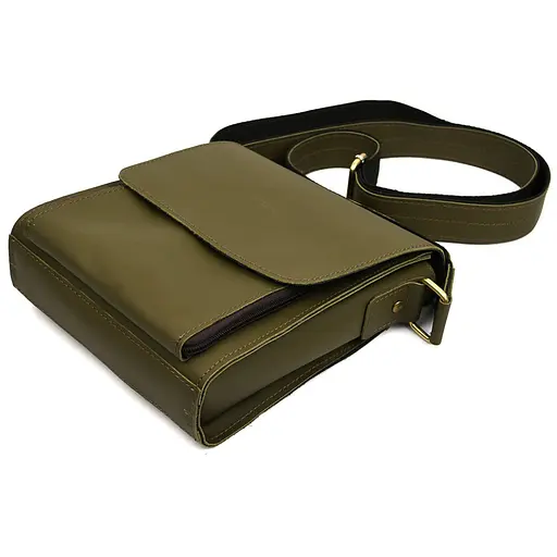 Чоловіча шкіряна сумка через плече TARWA 26х22х6 см sum0028327 - фото 10