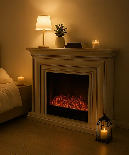 Електричний камін Elizabet Silver Bluetooth звук потріскування дров 1500Вт (10080127) - фото 3