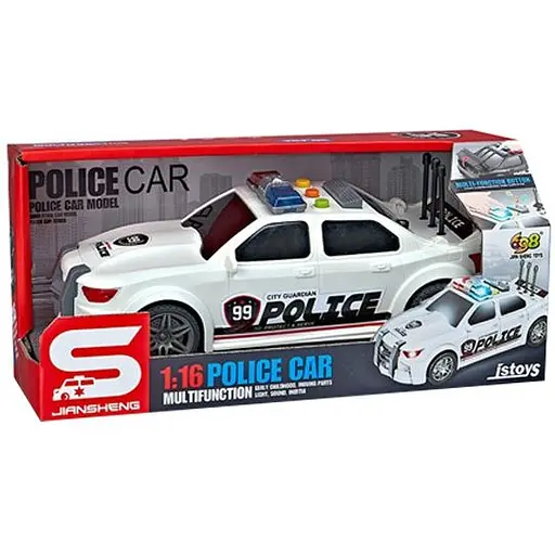 Полицейская машина Cars S 1:16 белая (CJ-2924206) - фото 1