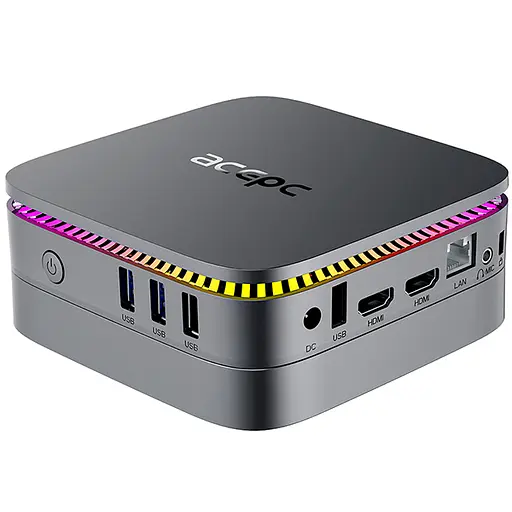 Міні-ПК Acepc PicoBox Pro AK1 / Intel N95 / RAM 8GB / SSD 256GB / LAN, Wi-Fi, Bluetooth / Windows 11 / Сірий - фото 3