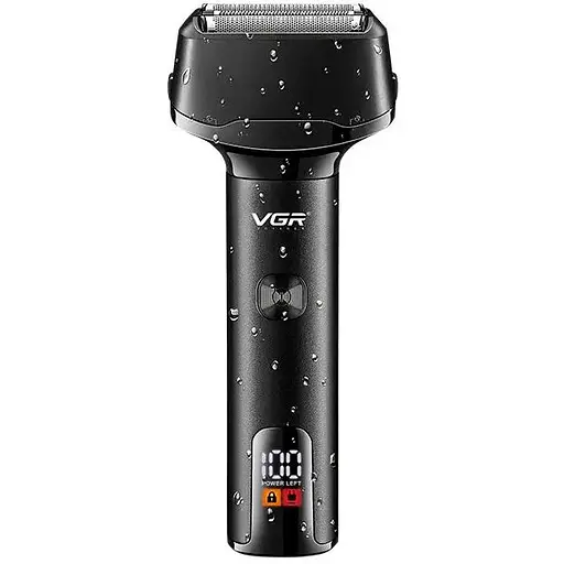 Електробритва VGR V-371 шейвер, потрійне лезо, IPX5, LED display, Box