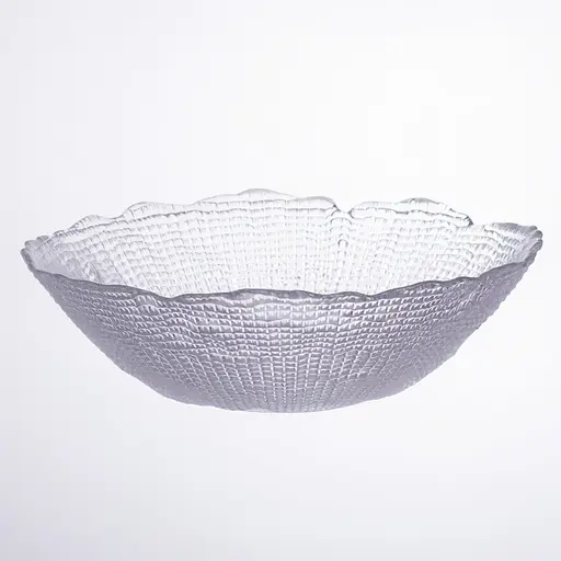 Салатница большая стеклянная прозрачная 2 литра, круглая салатница для салатов фруктов и десертов Yiwu 64486-48 - фото 2