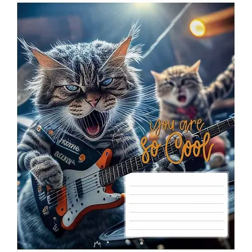 Зошит учнівський You are so cool Школярик 012-3241K-4 в клітинку 12 аркушів - фото 1
