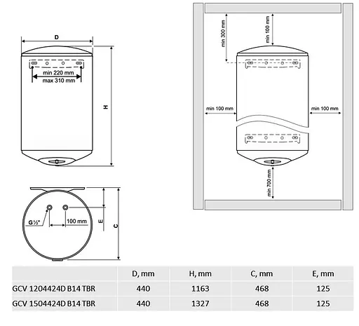 Водонагрівач Tesy GCV 1504424D B14 TBR (6562962) - фото 2