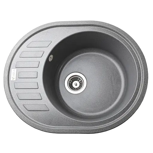 Гранітна мийка Mira ARNICA сірий для кухні стійка до подряпин і чистячих засобів 620х500 мм