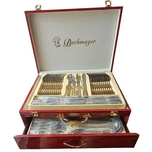 Набор столовых приборов Bachmayer BM-7881 на 12 персон в кейсе 72 предмета - фото 1