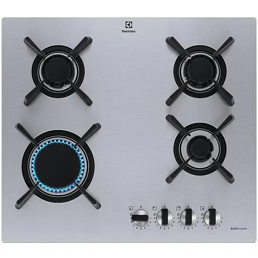 Варочная поверхность газовая Electrolux 60 см чугун нержавеющая сталь