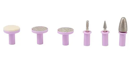 Електрична пилка шліфування з насадками Grunhelm GCR 505 набір для педикюру від батарей АА - фото 3