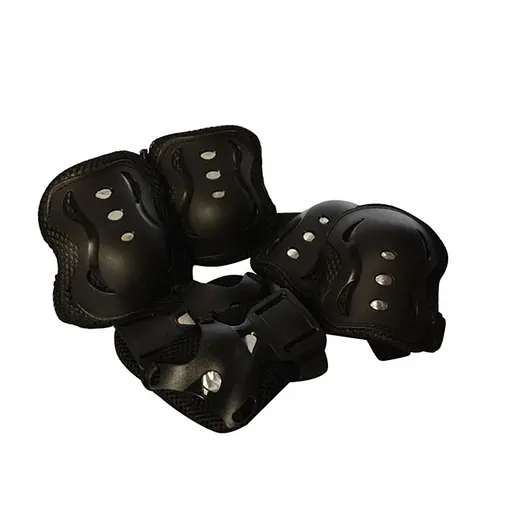 Дитячий набір захисту Bambi MS 0338 для колін, ліктів, зап'ястків чорний