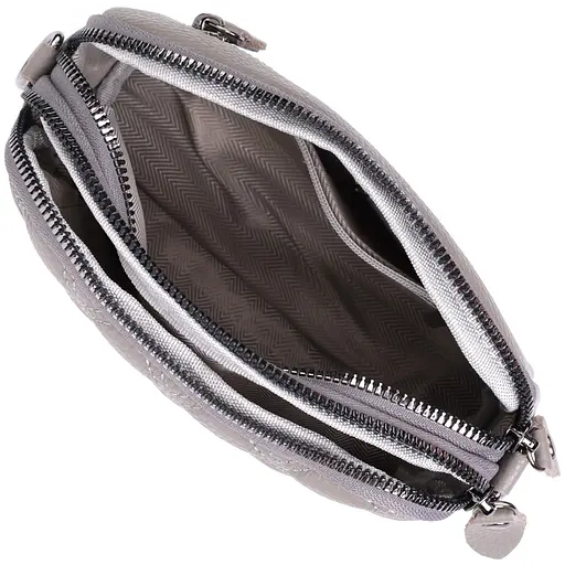 Женская сумка Vintage прошита ромбами на лицевой стороне из натуральной кожи 19.5х12.5х7 см sum0027022 - фото 7