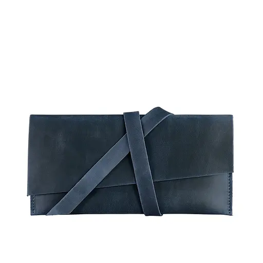 Кожаный тревел-кейс Voyager 1.2 синий Crazy Horse - фото 6