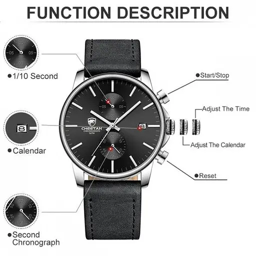 Чоловічий наручний годинник Cheetah Monaco - фото 4