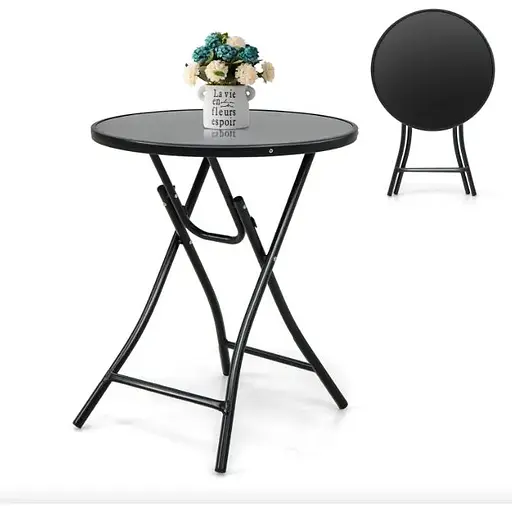 Стол садовый Costway Mix складной круглый - фото 4