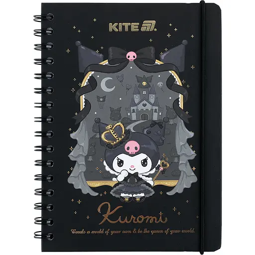 Дневник школьный Kite Kuromi на спирали твердый переплет (HK25-438-2)