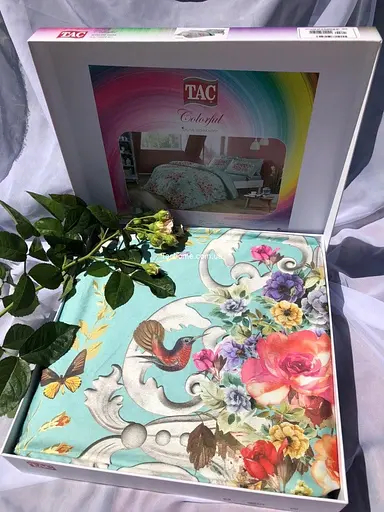 Комплект постільної білизни TAC Alanis 1.5-спальний Різнобарвний 000229682 - фото 3