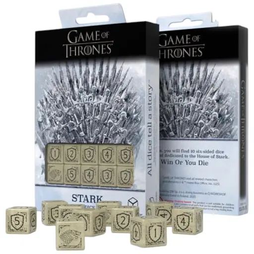 Набір кубиків Game of Thrones. Stark 10xD6 Dice Set (10 шт.) (GOT/00190166/2025/1/B)