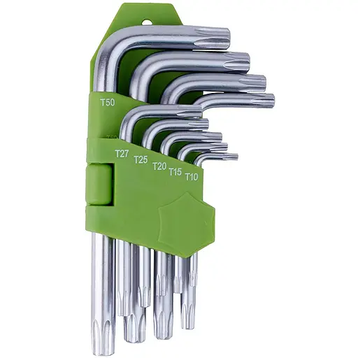 Набор ключей Alloid Torx изогнутых T10-T50, 9 предметов (НТ-0912) - фото 1