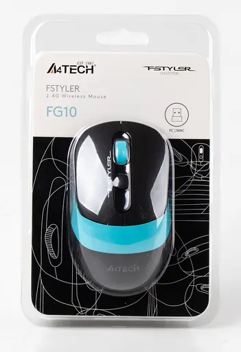 Беспроводная мышь A4Tech Fstyler FG10 Wireless Black/Blue (FG10 (Blue)) - фото 5