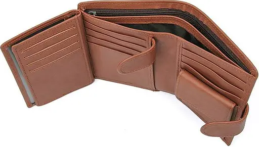 Мужской кожаный кошелек Vintage 10х13 см acs0014989 - фото 7