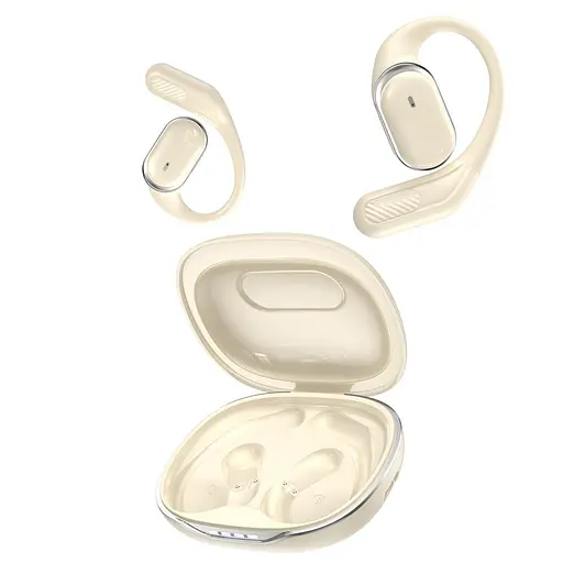 Бездротові кісткові навушники Langsdom T6 бежевий - фото 2
