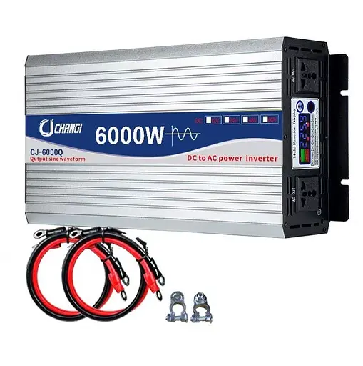 Инвертор преобразователь напряжения Changi CJ-6000Q 6000W 12V 24V 48V DC-AC 220V чистый синус
