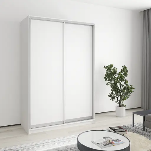 Шкаф-купе двухдверный MebelStar Стандарт AL 2ДСП 140x45x210 см Аляска белый (MBS-2247)