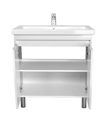 Тумба Мойдодир Сіті 80-U з умивальником Cosmopolitan 80 Білий підлогова/підвісна Білий - фото 3