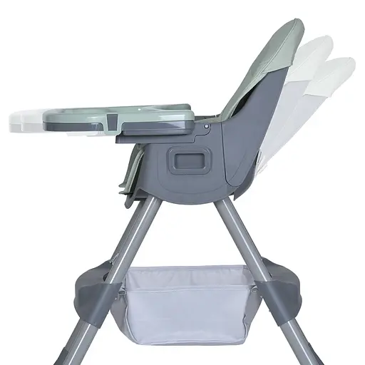 Стульчик для кормления Bambi M 5722 с корзиной для игрушек и чехлом из мягкой экокожи, мята - фото 5