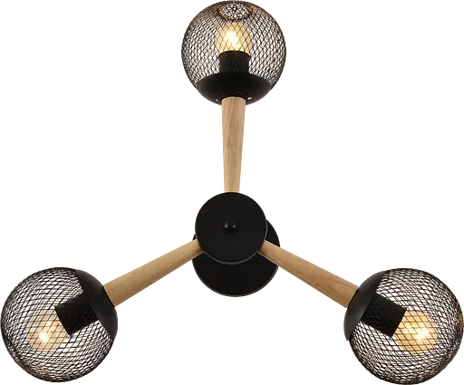 Люстра декоративная v xa1565b-3b-bk+дерево - фото 3