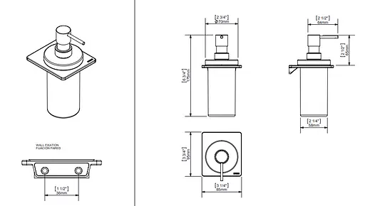 Дозатор для рідкого мила Sonia S-Cube/S2 White 172474, Білий - фото 2