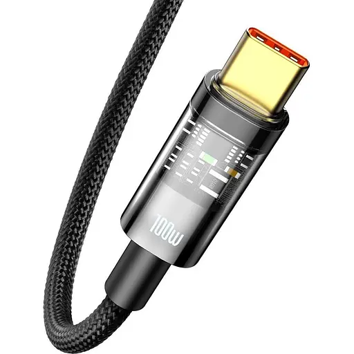 Кабель Baseus Explorer Series Auto Power-Off USB-A to USB-С 100w 2m Black (CATS000301) [152038] - фото 2