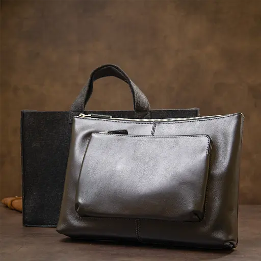 Чоловіча шкіряна сумка для ноутбука GRANDE PELLE 36х25х1,5 см sum0015577 - фото 10