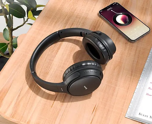 Накладные Bluetooth наушники Hoco DW02 |BT5.0, TF, AUX, 4Hours| black - фото 6