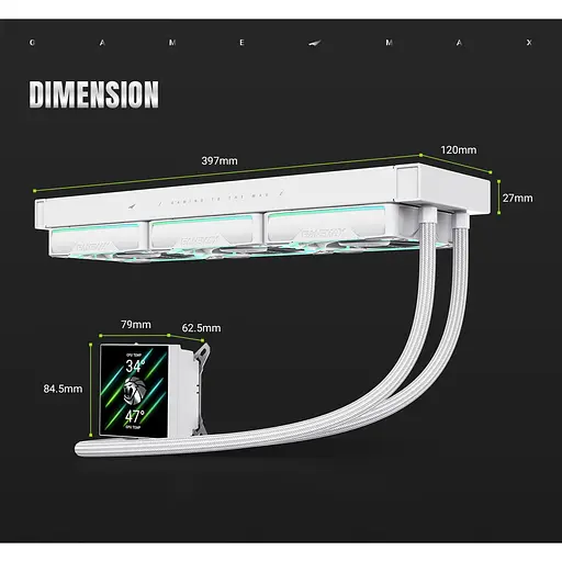 СВО GameMax HAILSTORM 360 WH (HAILSTORM 360 WH) - фото 15