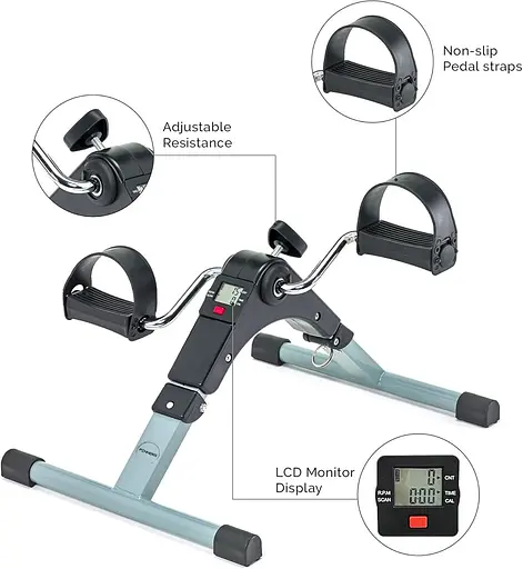 Педалі для домашніх вправ PINNERS, міні-велотренажер, складний електричний велотренажер, обладнання для домашніх вправ для людей - фото 4