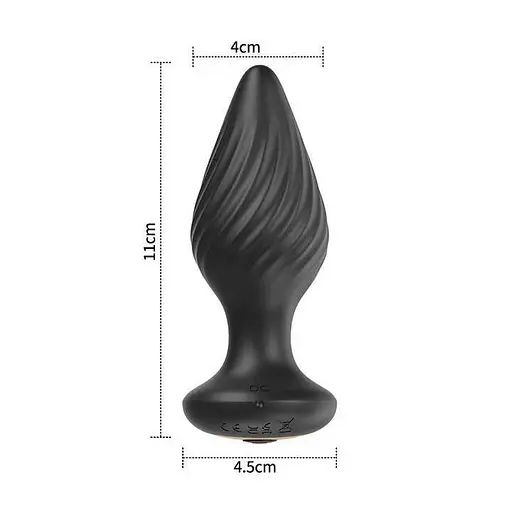 Анальний стимулятор Smart Nexus Tornado Крюк 40 мм на 110 мм силікон вібрація чорний - фото 3