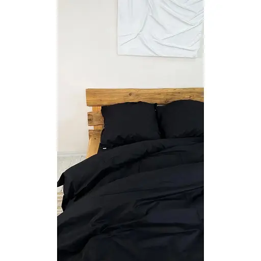 Комплект постільної білизни Євро #Black night чорна ніч - фото 6