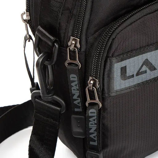 Тканинна чоловіча сумка Lanpad 15х21х8 см 000302379 - фото 4