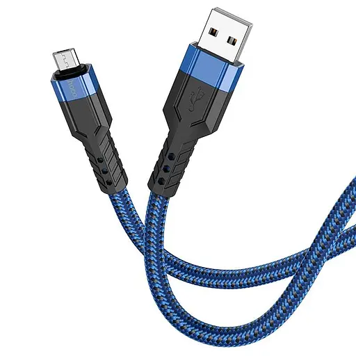 Кабель Hoco MicroUSB charging data cable U110 синий 1.2 м - фото 1