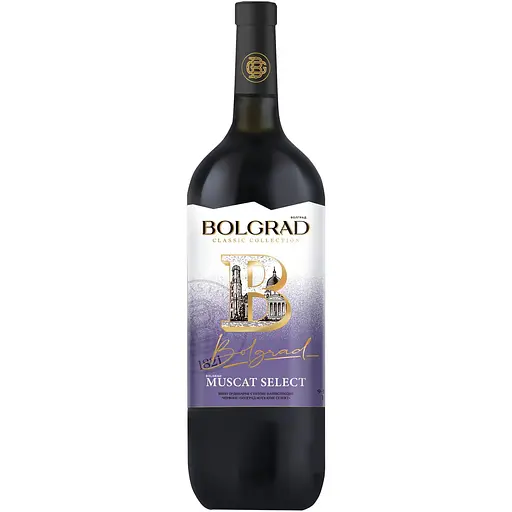 Уцінка. Вино Bolgrad Muscat Select, червоне, напівсолодке, 1,5 л